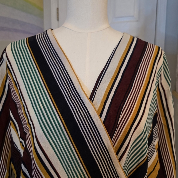 Apt 9 | Large | Striped Wrap Shirt - Picture 2 of 10